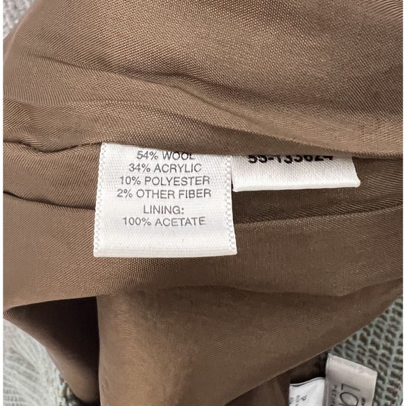 Ann Taylor LOFT Wool Blend‎ Lined Skirt Womens Size 8 Petite 8P Blue Tan - Picture 4 of 8